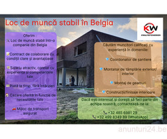 Loc de munca stabil in Belgia